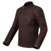 Chaqueta de moto de cuero marron Invictus Cronos