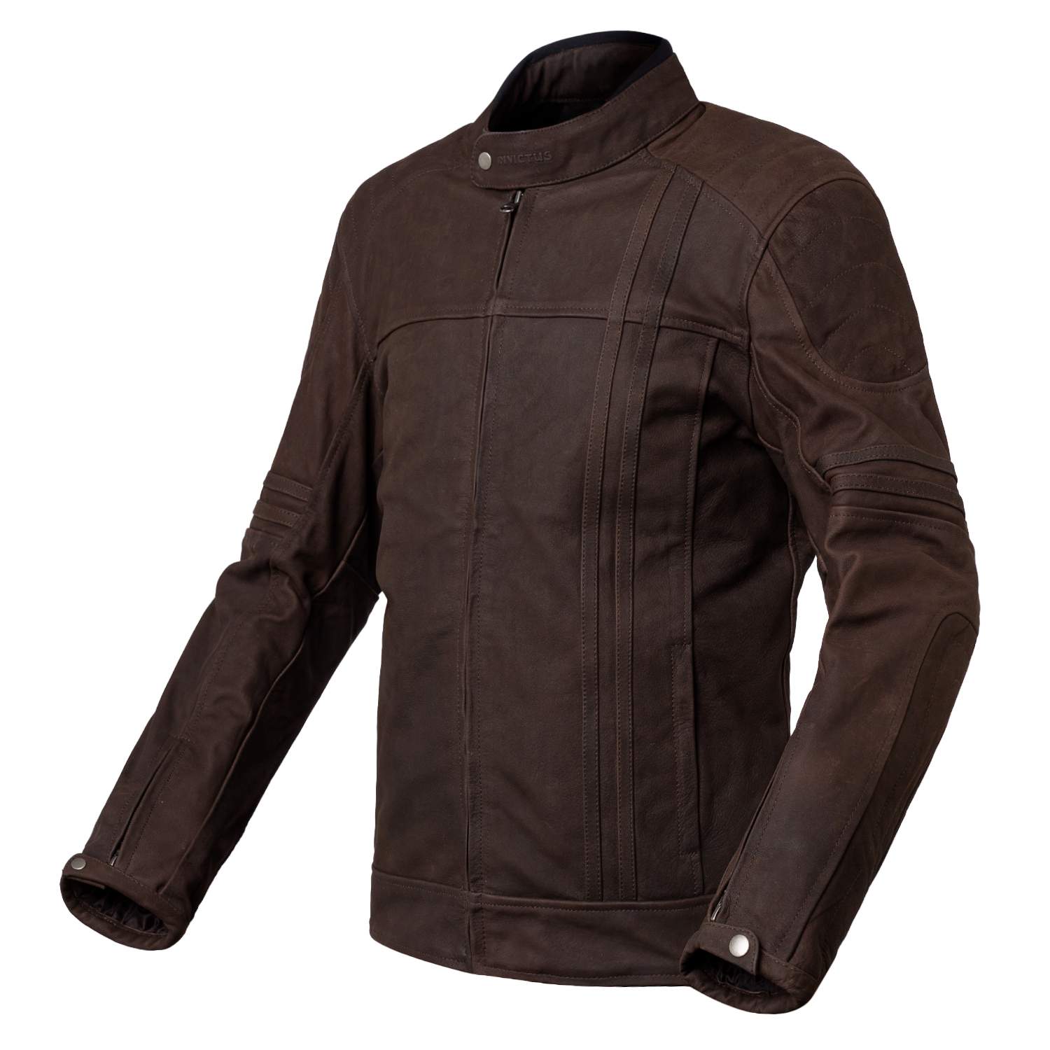 Chaqueta de moto de cuero marron Invictus Cronos