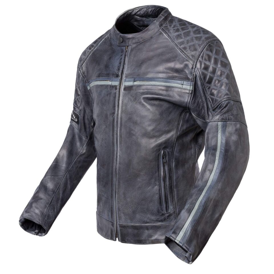 Chaqueta de moto de cuero vintage Invictus Dedalo