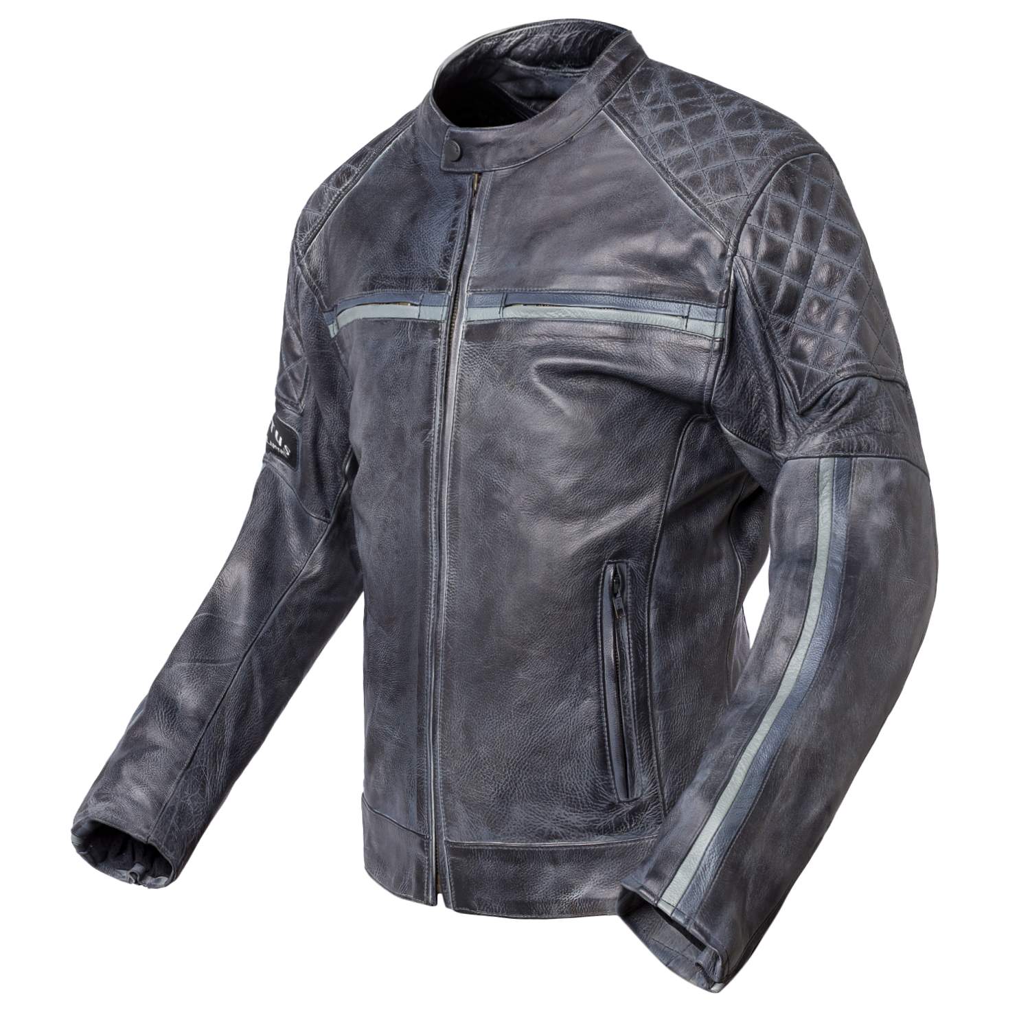 Chaqueta de moto de cuero vintage Invictus Dedalo