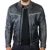 Chaqueta moto cuero envejecido Invictus Dedalo