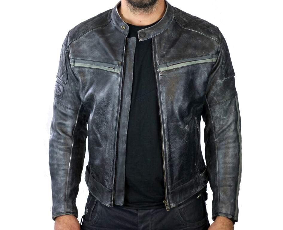 Chaqueta moto cuero envejecido Invictus Dedalo