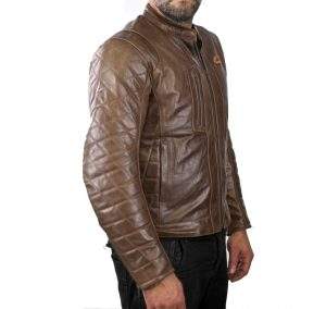 Vintage retro leather motorcycle jacket