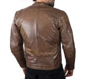 Vintage retro leather motorcycle jacket