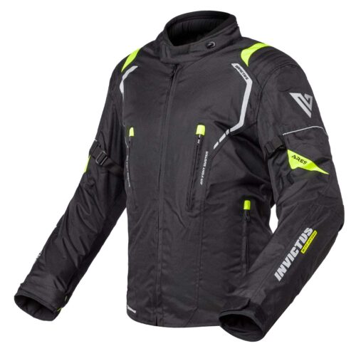 Chaqueta de moto negro fluor Invictus Ares