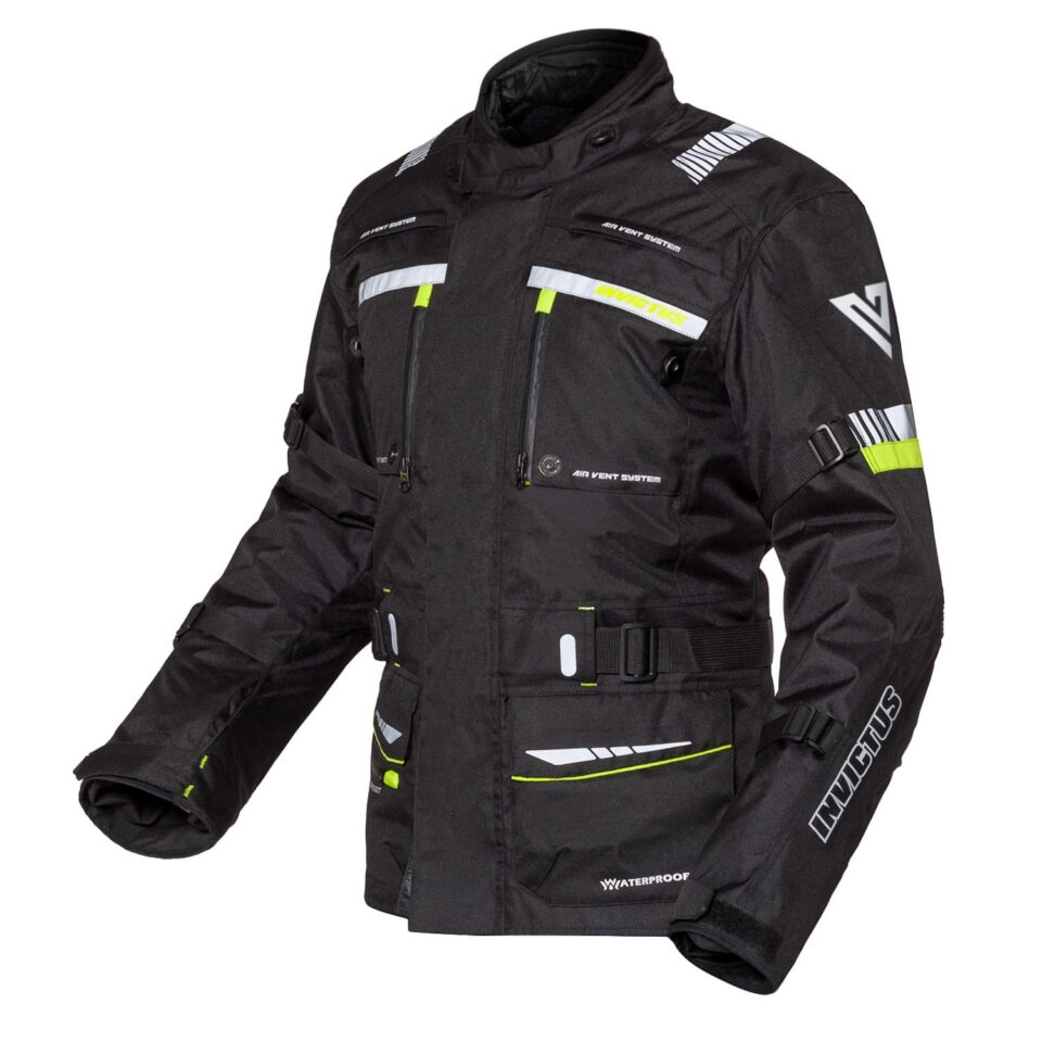 Chaqueta de moto de cordura hombre Invictus Heracles Negra Fluor
