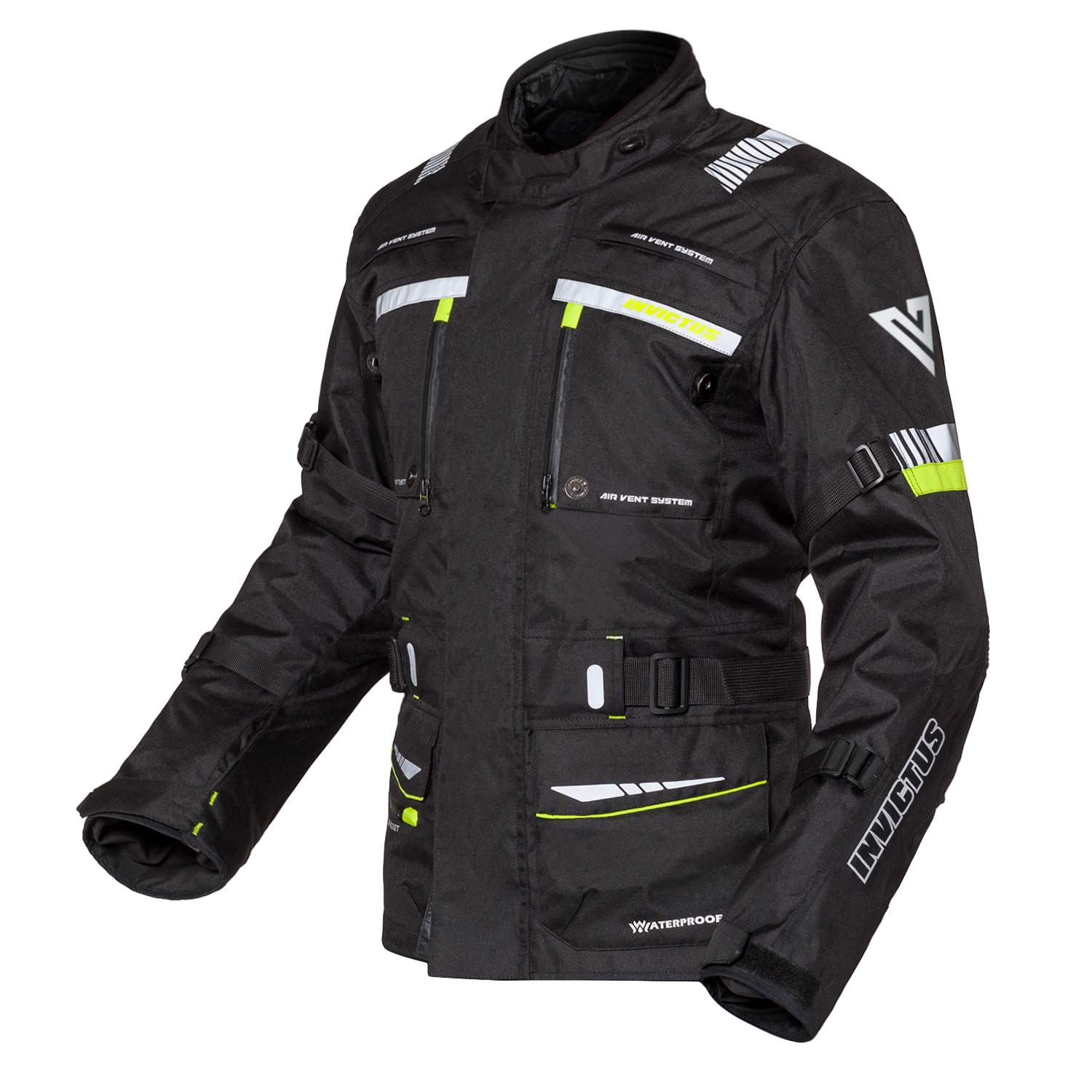 Chaqueta de moto de cordura hombre Invictus Heracles Negra Fluor