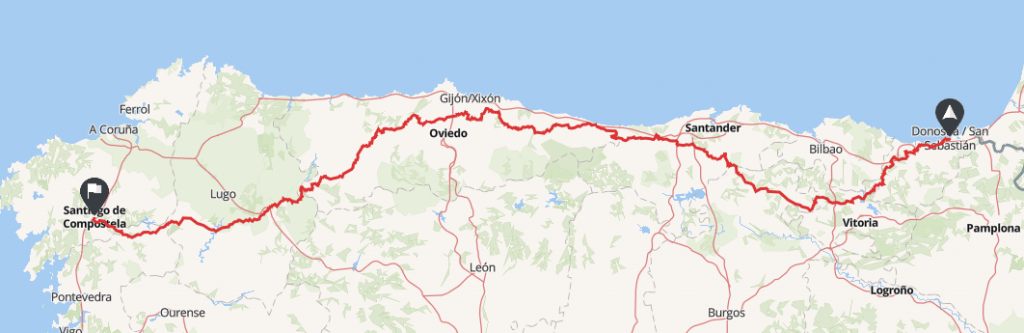 rutas moto españa san sebastian santiago de compostela
