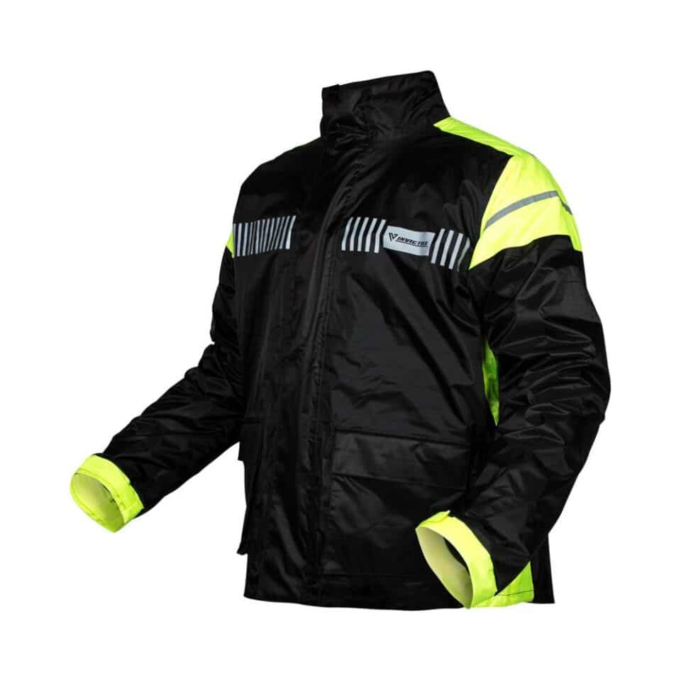 Traje agua dos piezas negro amarillo con reflectante